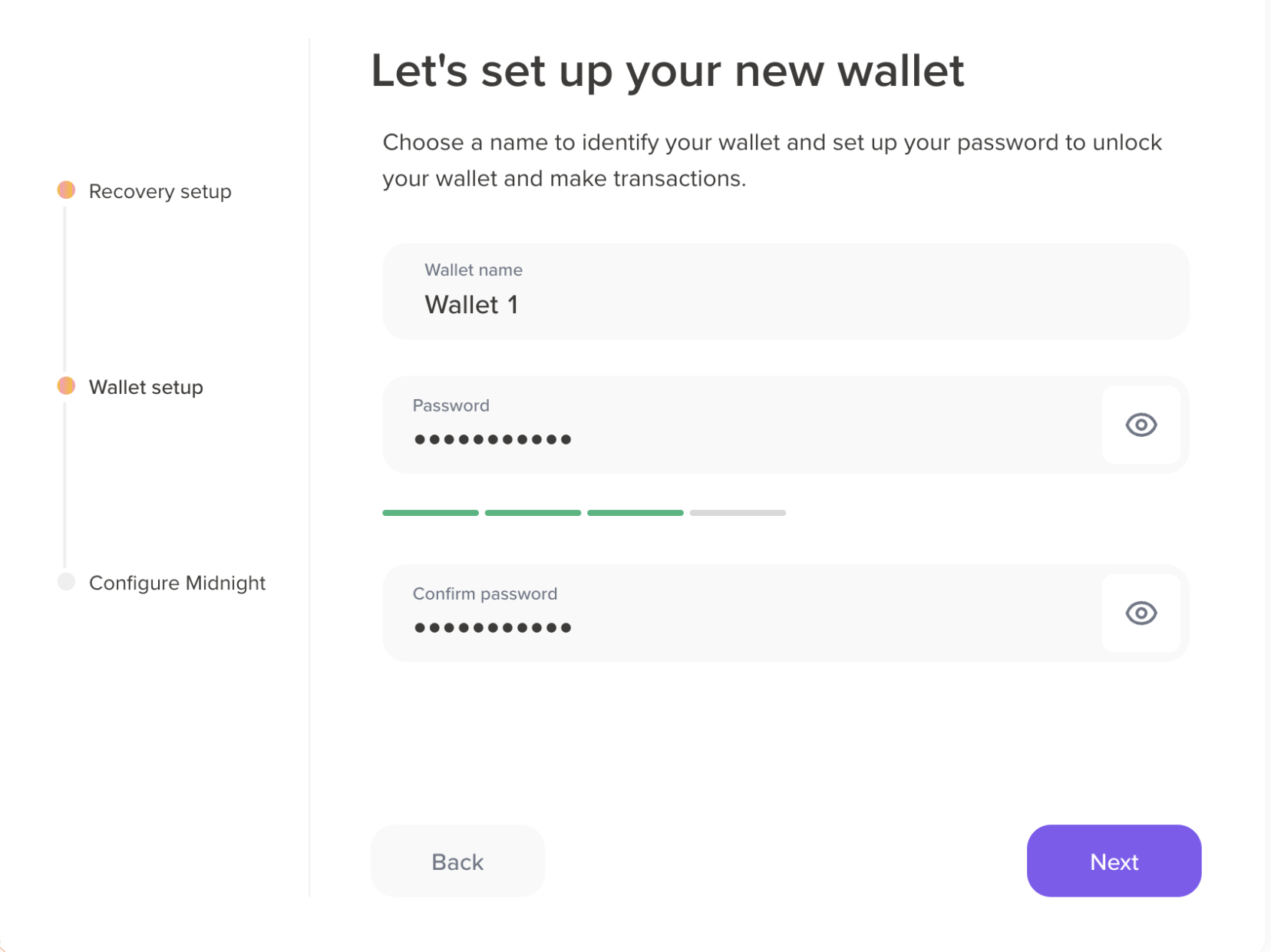 Wallet name